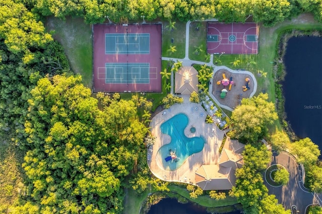 birds eye view of property