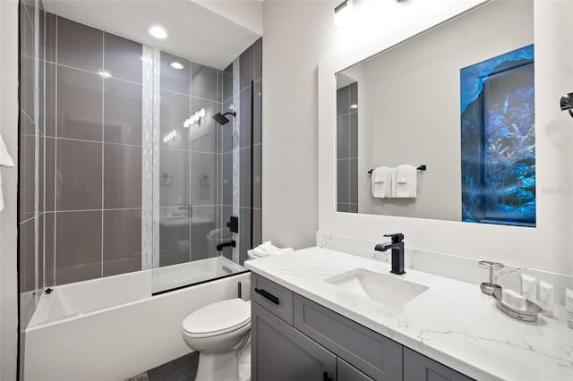 1514 Corolla Ct, Reunion, FL 34747 - bathroom with tub / shower combination, vanity, toilet, and recessed lighting