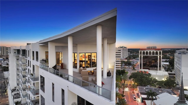 balcony with a city view
