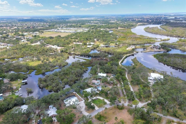 aerial overview of property's location featuring a large body of water