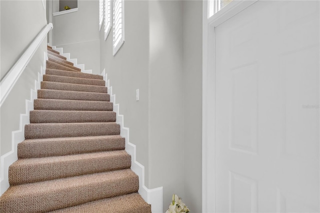 view of stairway
