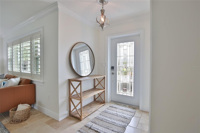 10108 Kingfisher Rd E, Bradenton, FL 34209 - foyer with crown molding and baseboards