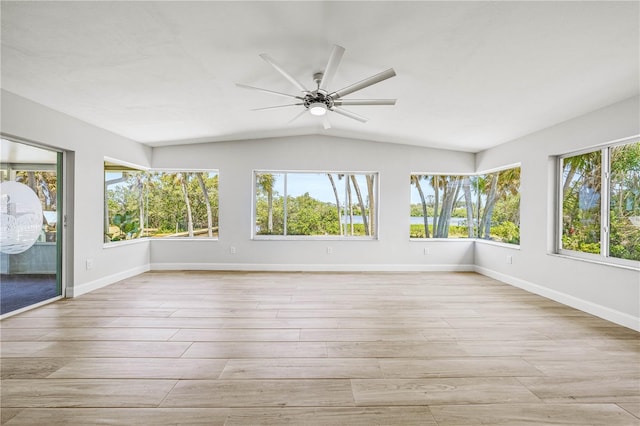 1680 Lemon Bay Dr, Venice, FL 34293 - unfurnished sunroom with vaulted ceiling and plenty of natural light