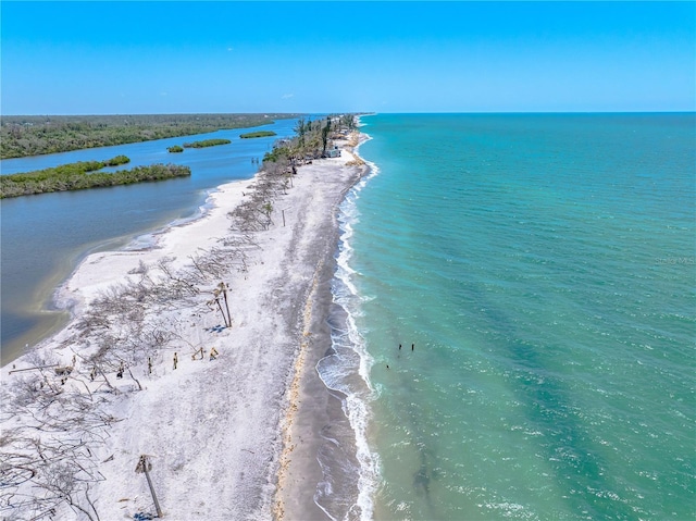 1680 Lemon Bay Dr, Venice, FL 34293 - drone / aerial view of waterfront with a beach