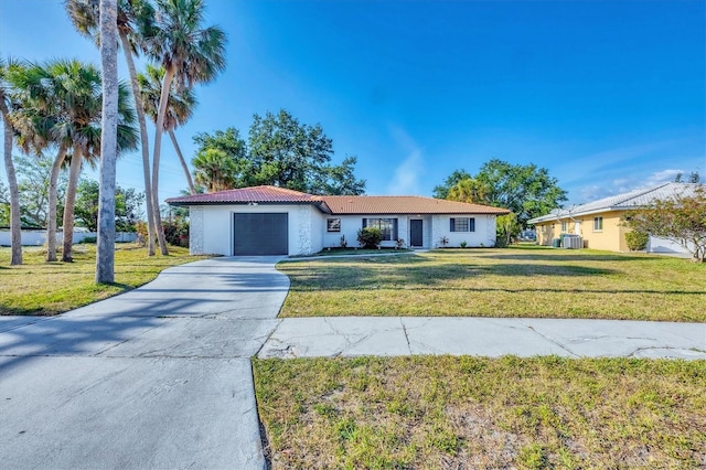 2301 Cass St, Sarasota, FL 34231 - single story home with an attached garage, driveway, stucco siding, and a front yard