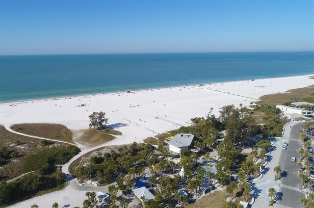 2301 Cass St, Sarasota, FL 34231 - birds eye view of property featuring a beach view and a water view