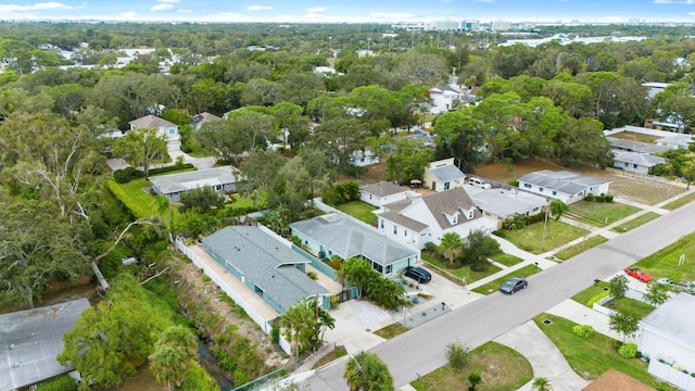 aerial view with a residential view