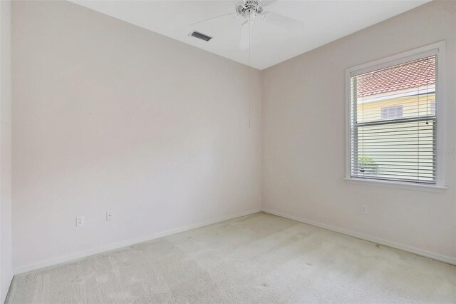 4730 Old Farm Rd, Sarasota, FL 34233 - empty room featuring carpet floors, ceiling fan, baseboards, and visible vents