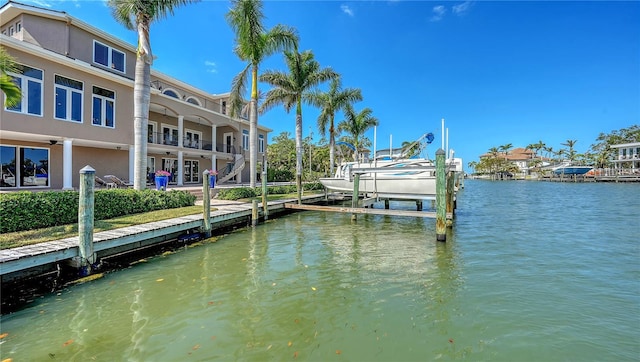 975 Whitakers Ln, Sarasota, FL 34236 - dock with boat lift and a water view