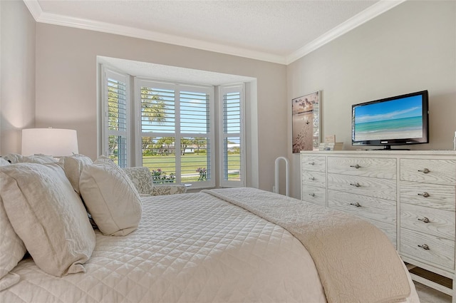 bedroom featuring ornamental molding