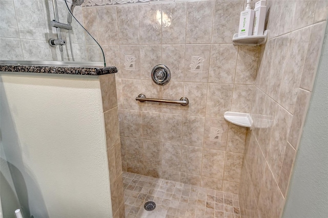 bathroom featuring walk in shower