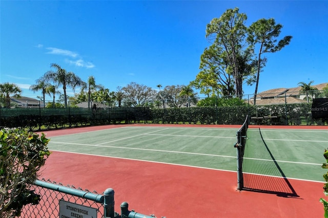 view of sport court featuring fence and community basketball court