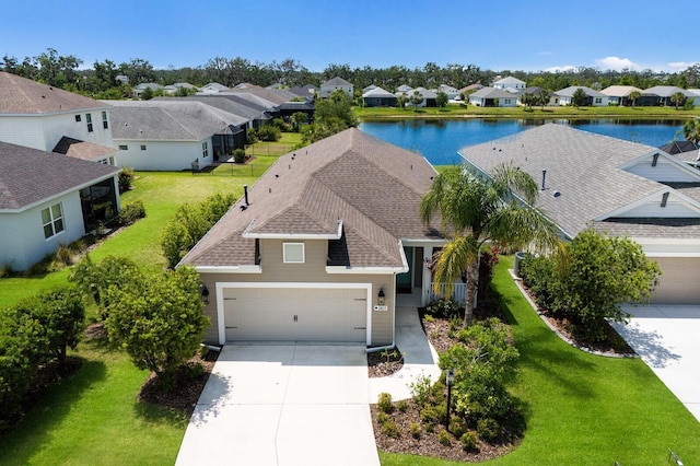 4815 Deep Creek Ter, Parrish, FL 34219 - aerial perspective of suburban area featuring a large body of water