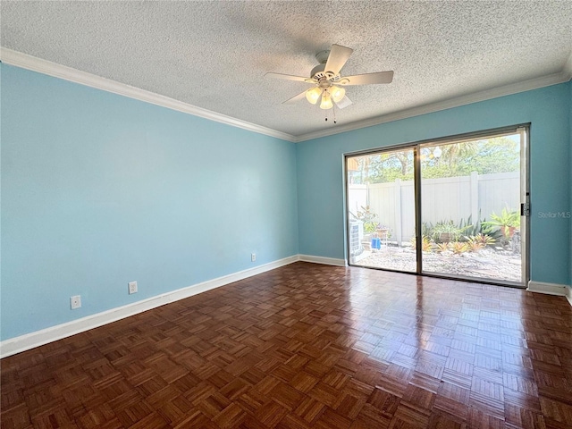 2058 Sunset Point Rd Unit 11, Clearwater, FL 33765 - unfurnished room featuring baseboards, a ceiling fan, and a textured ceiling