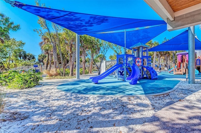 view of community jungle gym