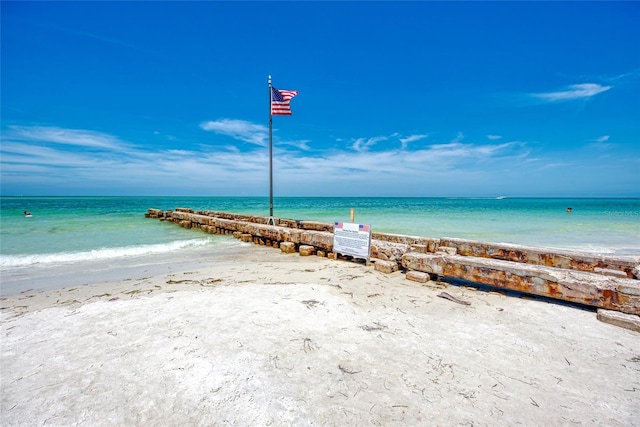 water view featuring a beach view