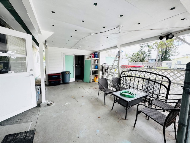 view of patio / terrace with fence