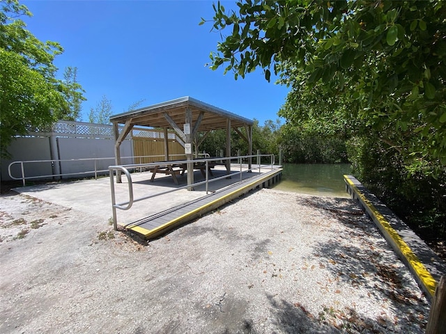 exterior space featuring fence