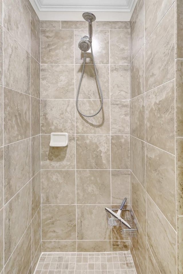 17118 Vardon Ter Unit 304, Bradenton, FL 34211 - full bathroom with a tile shower and crown molding