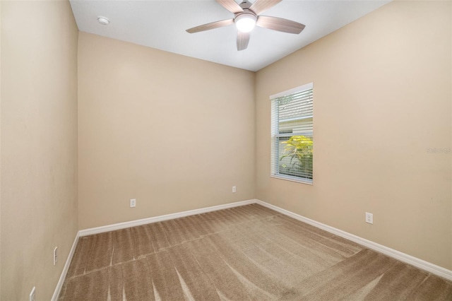 11634 Piedmont Park Xing, Bradenton, FL 34211 - empty room with a ceiling fan, carpet floors, baseboards, and a smoke detector