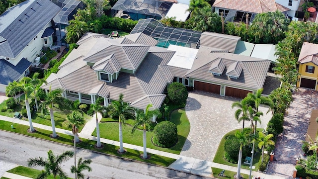 aerial perspective of suburban area