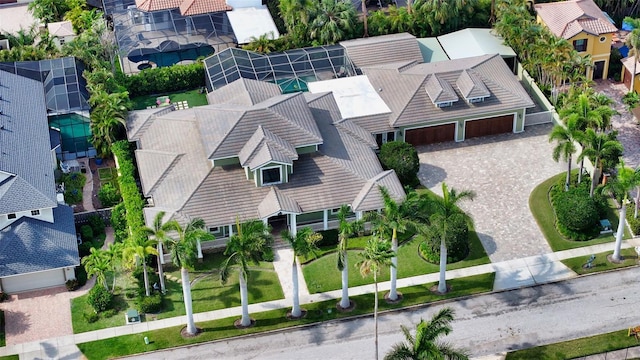 aerial perspective of suburban area