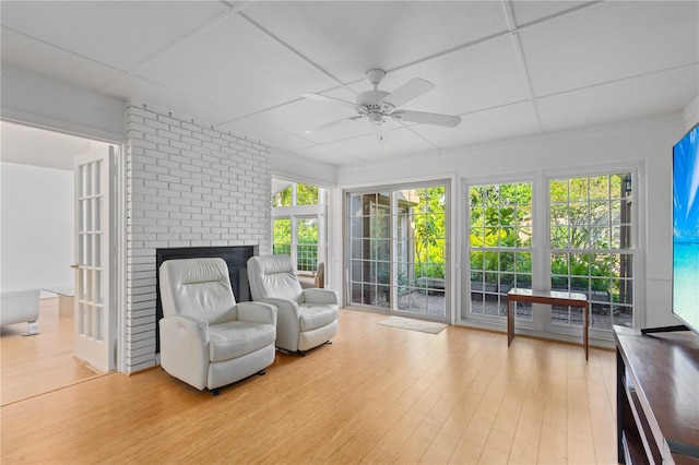 interior space featuring wood finished floors