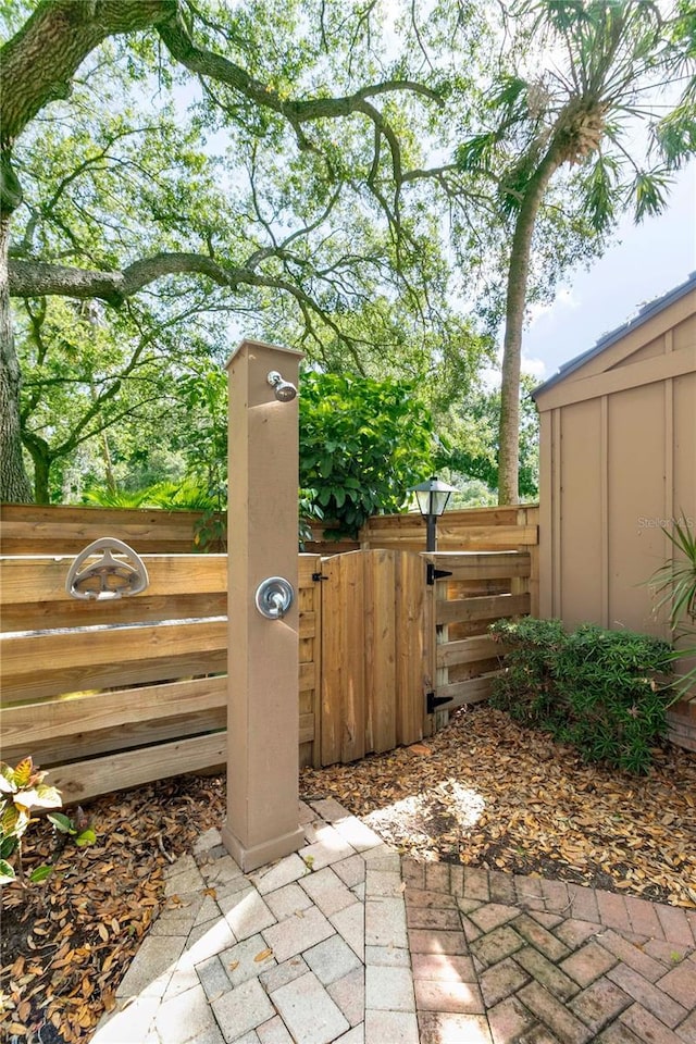 exterior space with fence