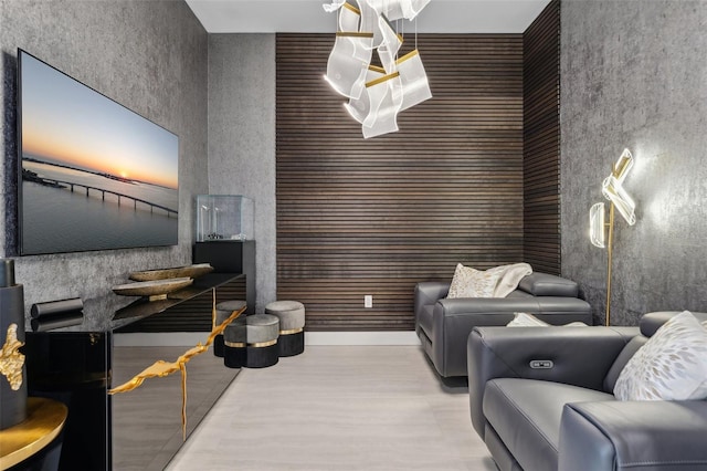 living area featuring wood finished floors