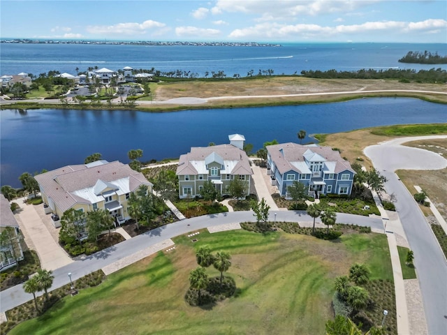 drone / aerial view of a nearby body of water