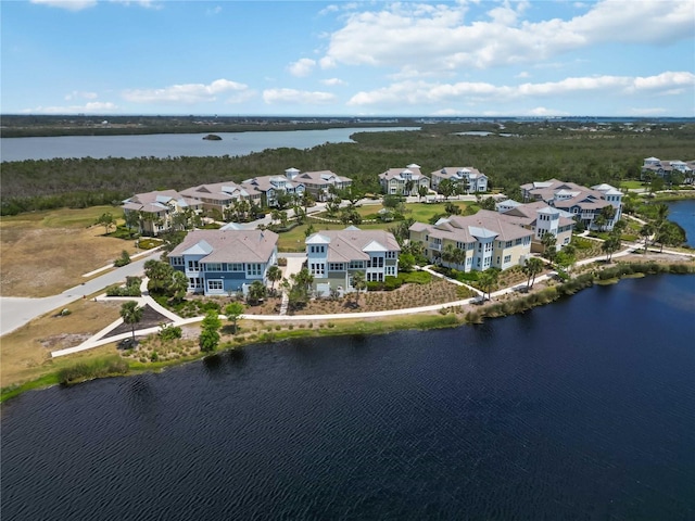 bird's eye view of a nearby body of water