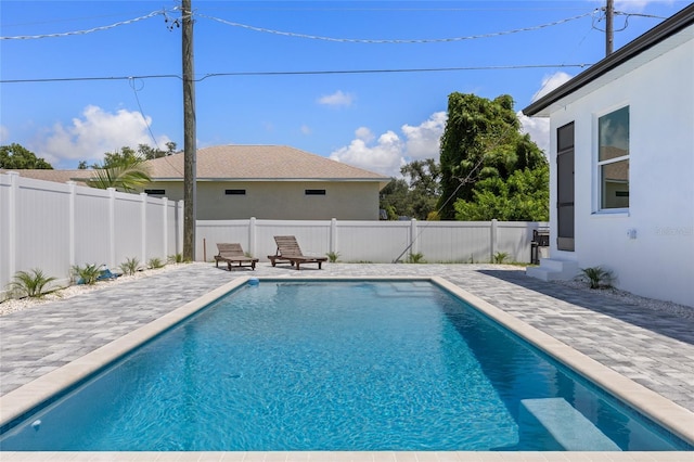 532 Yale Rd, Venice, FL 34293 - view of pool featuring a fenced in pool, a fenced backyard, a patio area, and entry steps