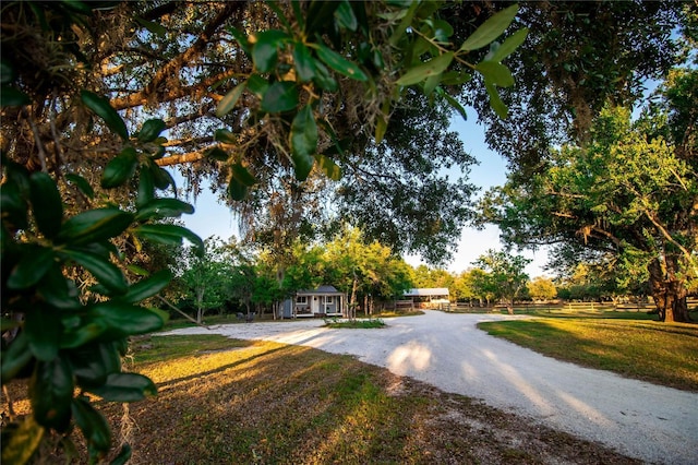 view of front of house featuring a front lawn