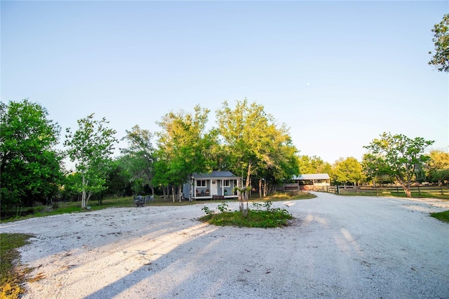 exterior space featuring driveway