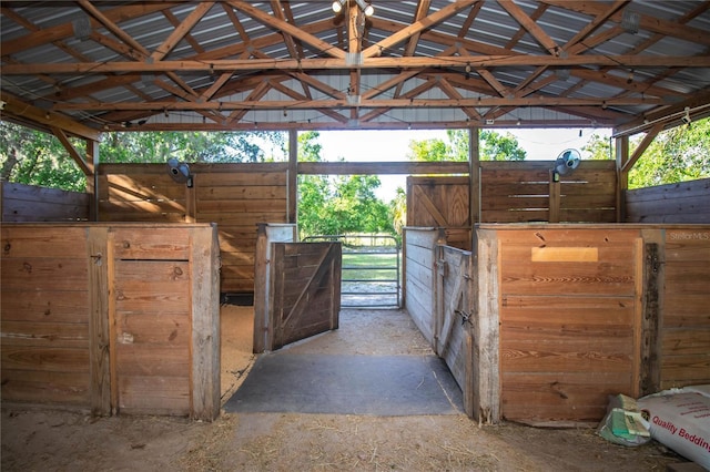 view of horse barn
