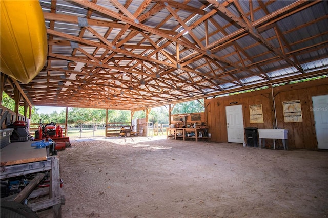 view of horse barn