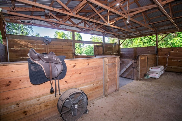 view of horse barn