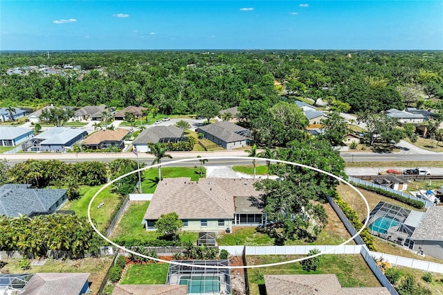 bird's eye view featuring a residential view