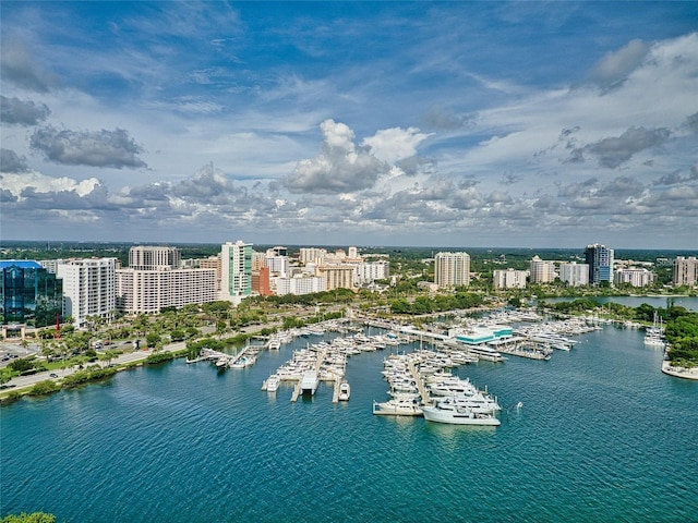 4307 Camino Real, Sarasota, FL 34231 - view of urban area featuring numerous boat docks and a large body of water