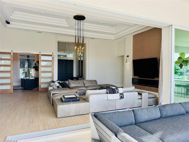 living room with light wood finished floors