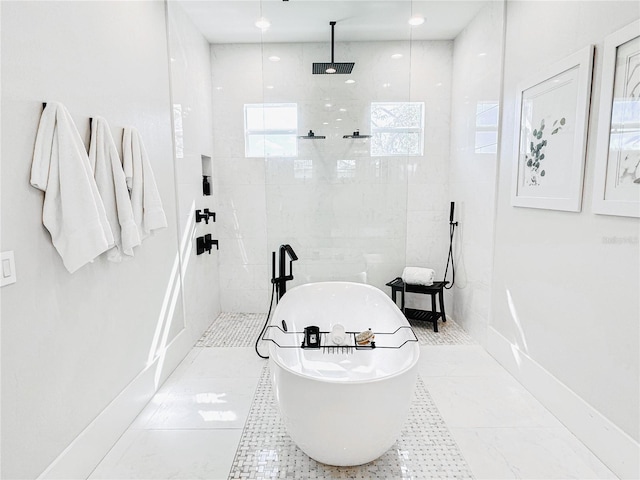 1643 Stanford Ln, Sarasota, FL 34231 - full bath featuring a freestanding bath and walk in shower