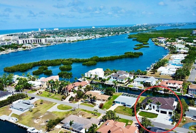 1643 Stanford Ln, Sarasota, FL 34231 - aerial view of residential area featuring a large body of water