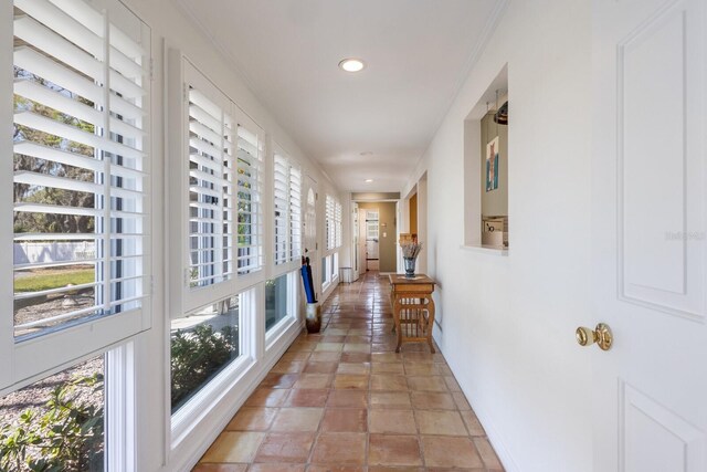2723 59th St, Sarasota, FL 34243 - hallway with recessed lighting and baseboards