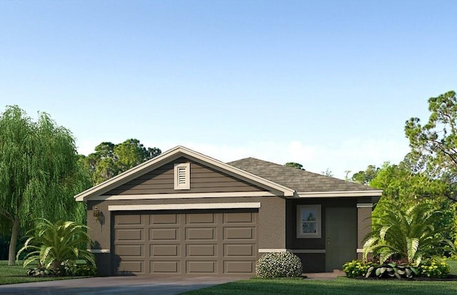 5030 Rocky Coast Pl, Palmetto, FL 34221 - ranch-style house featuring an attached garage and concrete driveway