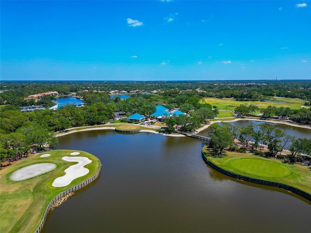 7624 Boltons Ct, Bradenton, FL 34201 - aerial view of a tree filled landscape, a nearby body of water, and a golf course