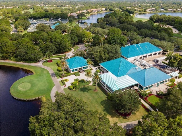 7624 Boltons Ct, Bradenton, FL 34201 - bird's eye view of a large body of water, a tree filled landscape, and a golf course