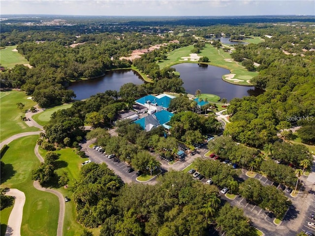 7624 Boltons Ct, Bradenton, FL 34201 - aerial overview of property's location with a golf club and a nearby body of water