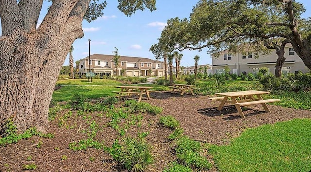 surrounding community featuring a residential view and a yard