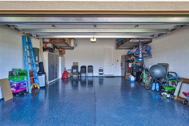 6203 Grandview Hill Ct, Bradenton, FL 34203 - garage with concrete block wall