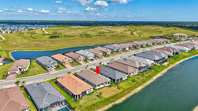 6203 Grandview Hill Ct, Bradenton, FL 34203 - aerial perspective of suburban area featuring a nearby body of water